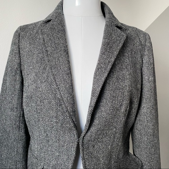 J Crew Wool Herringbone Blazer Jacket Fall - Picture 2 of 9